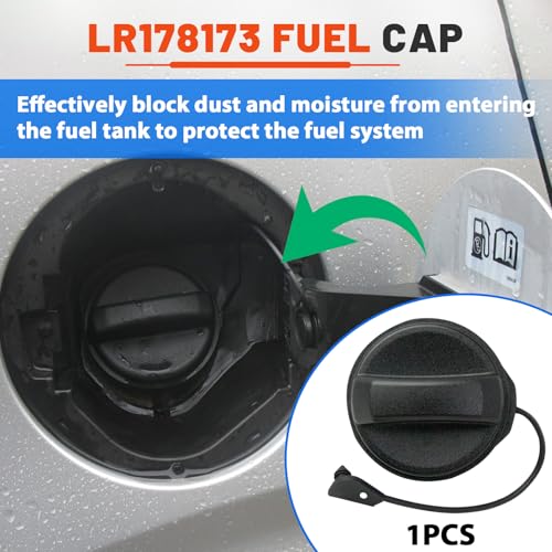 HAVANSIDY LR178173 Fuel Cap Fit for Range Rover Evoque 2014-2021, Range Rover Sport 2015-2021, Velar 2018-2021, Discovery Sport 2017-2021 Defender, Compatible with LR138720, Black Gas Tank Cap - Image 2