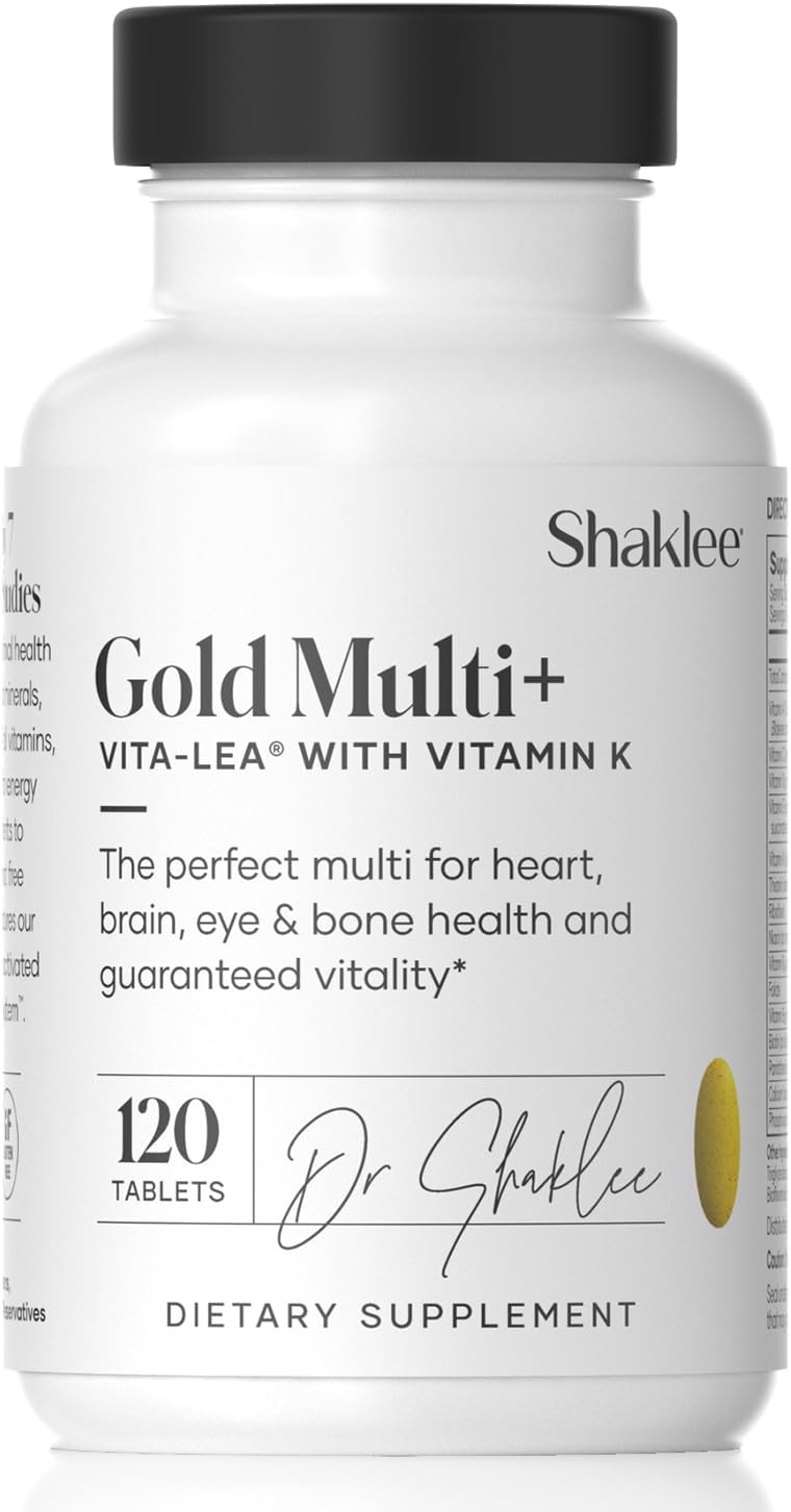 Shaklee VitaLea Gold with Vitamin K for Adults Over 50  HighPotency Formula for Heart Immune Bone and Joint Health  Supports Physical Energy  Healthy Aging  Essential Vitamins  120 Tablets - Image 1