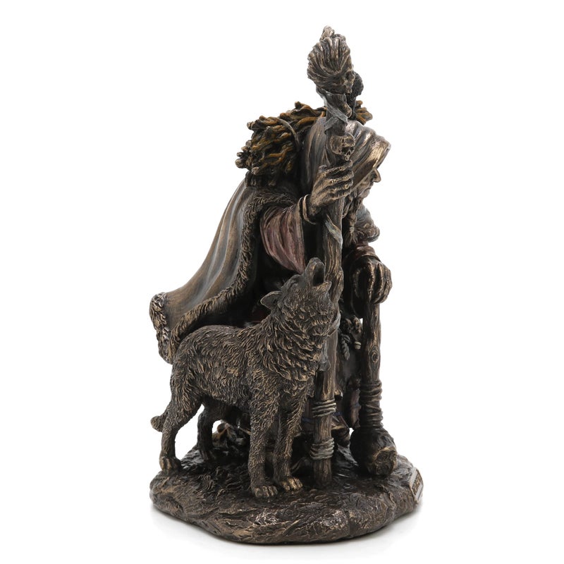 Veronese Design 7.25"" Tall Cailleach Nan Cruachan Folklore Divine Hag Resin Sculpture Bronze Finish - Image 3