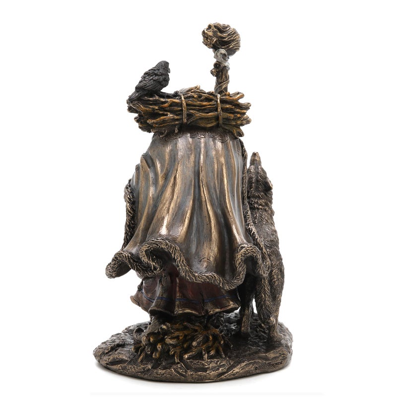 Veronese Design 7.25"" Tall Cailleach Nan Cruachan Folklore Divine Hag Resin Sculpture Bronze Finish - Image 4