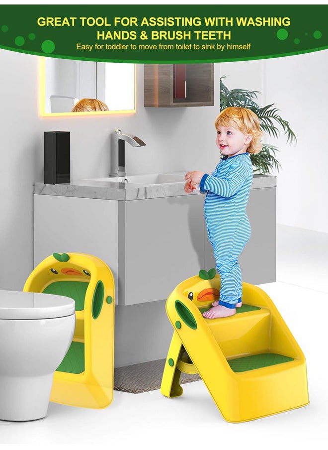 Hihonor Foldable 2 Baby  Step Stool 1 To 4 Years, Yellow  - Image 3