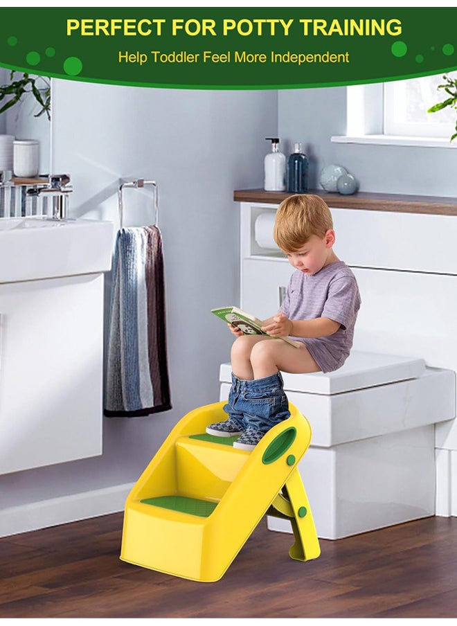 Hihonor Foldable 2 Baby  Step Stool 1 To 4 Years, Yellow  - Image 5