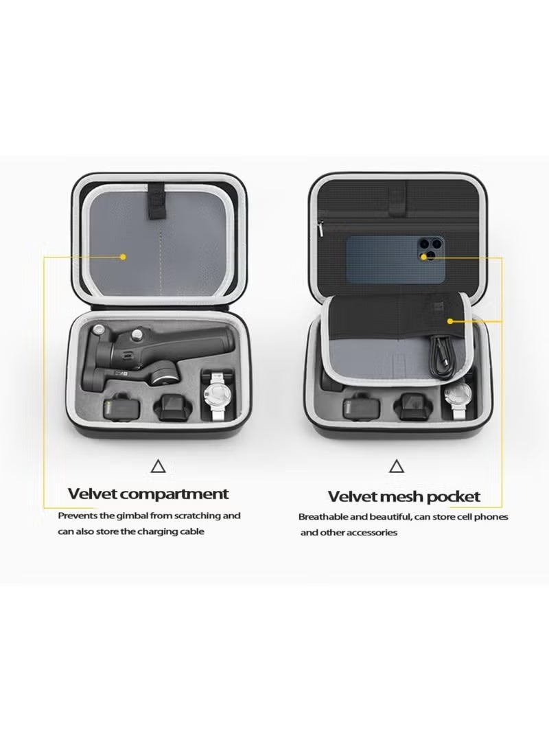 1pcs for Osmo Mobile 7P Case, Portable Storage Bag with Shoulder Strap for Dji Osmo Mobile 7/7P Gimbal Stabilizer Travel Carrying Case Hard Shell Protective Cover Accessories (Grey) - Image 5