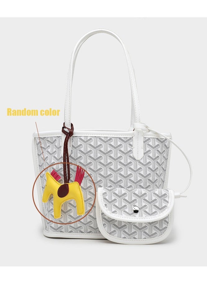 Generic - Printed Shopper Small Tote White Pendants Random - Image 1
