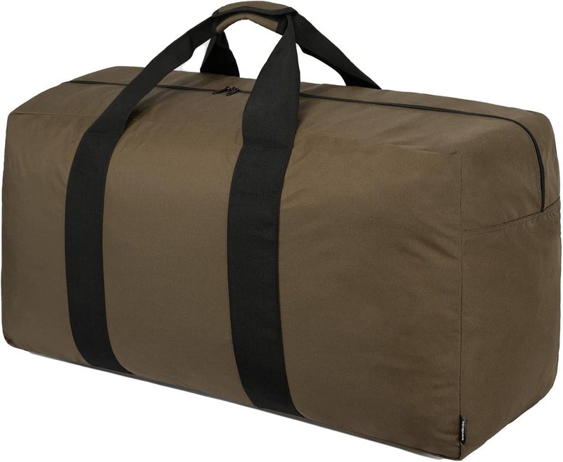 Vorspack Extra Large Duffle Bag for Travel - 100L Foldable Weekender Bag for Men - Khaki - Image 1