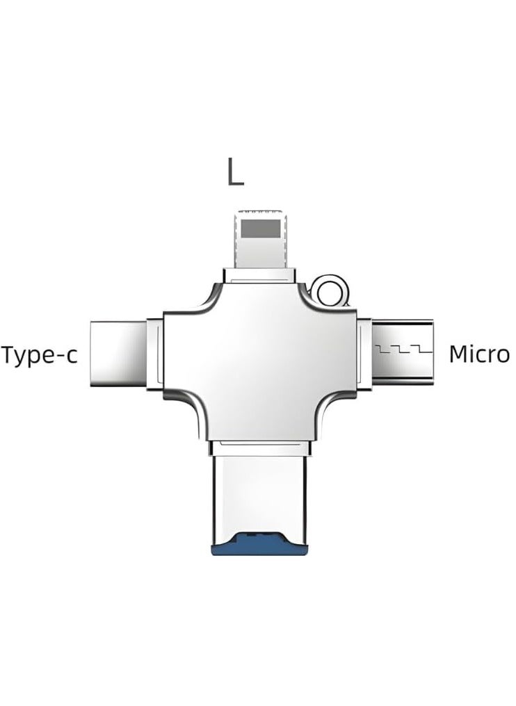 3-in-1 Multi Use Memory Card Reader LH01008, Compatible with Type-C, Micro USB and iPhone , External Card Reader for Fast Data Transfer , Supports Micro SD/T-Flash Cards , Ideal for Phones, Tablets, Laptops and Smart Devices , Compact and Portable Design