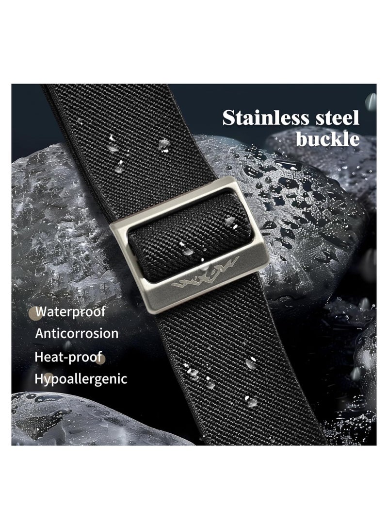 Elastic Nylon  for Apple Watch 42/44/45/49mm, Compatible with All Series (Series 9/8/7/6/5/4/SE/3/2/1), Wide Replacement Strap for Men and Women t Strap for Men and Women  Apple Watch band, elastic nylon strap, , sports watch strap, Apple Watch replacement strap, men's Apple Watch band, women's Apple Watch band, Apple Watch accessories - Image 2