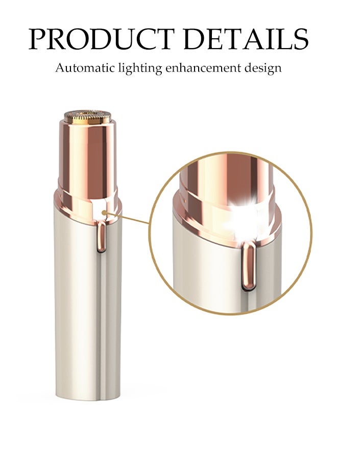 DUNISO Electric Hair Remover，Facial Hair Removal for Women，Painless Hair Removal Device，Battery Version，Easy to Carry，Easy to Clean，for Lip, Chin, Arms,Champagne Gold - Image 3