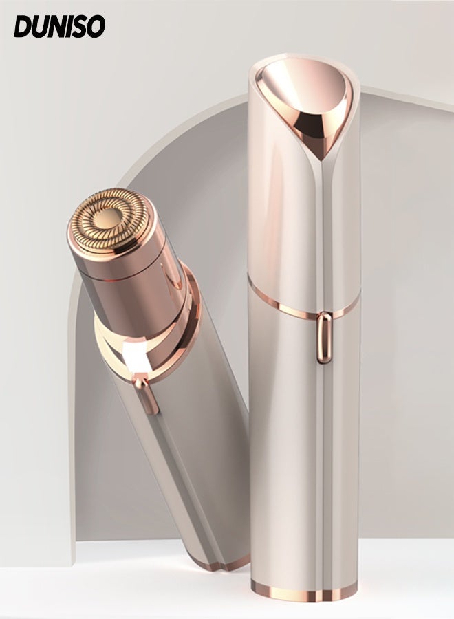 DUNISO Electric Hair Remover，Facial Hair Removal for Women，Painless Hair Removal Device，Battery Version，Easy to Carry，Easy to Clean，for Lip, Chin, Arms,Champagne Gold - Image 1