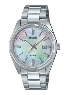 CASIO Quartz Mother of Pearl Dial Stainless Steel Men's Watch MTP-1302DS-7AV  - Image 1