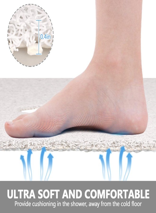 Mofonky Shower Mat Non Slip: 32 x 24 Inch Extra Large Loofah Shower Mats for Inside Shower - Anti Slip Shower Stall Matt with Drain Hole in Middle - Image 4
