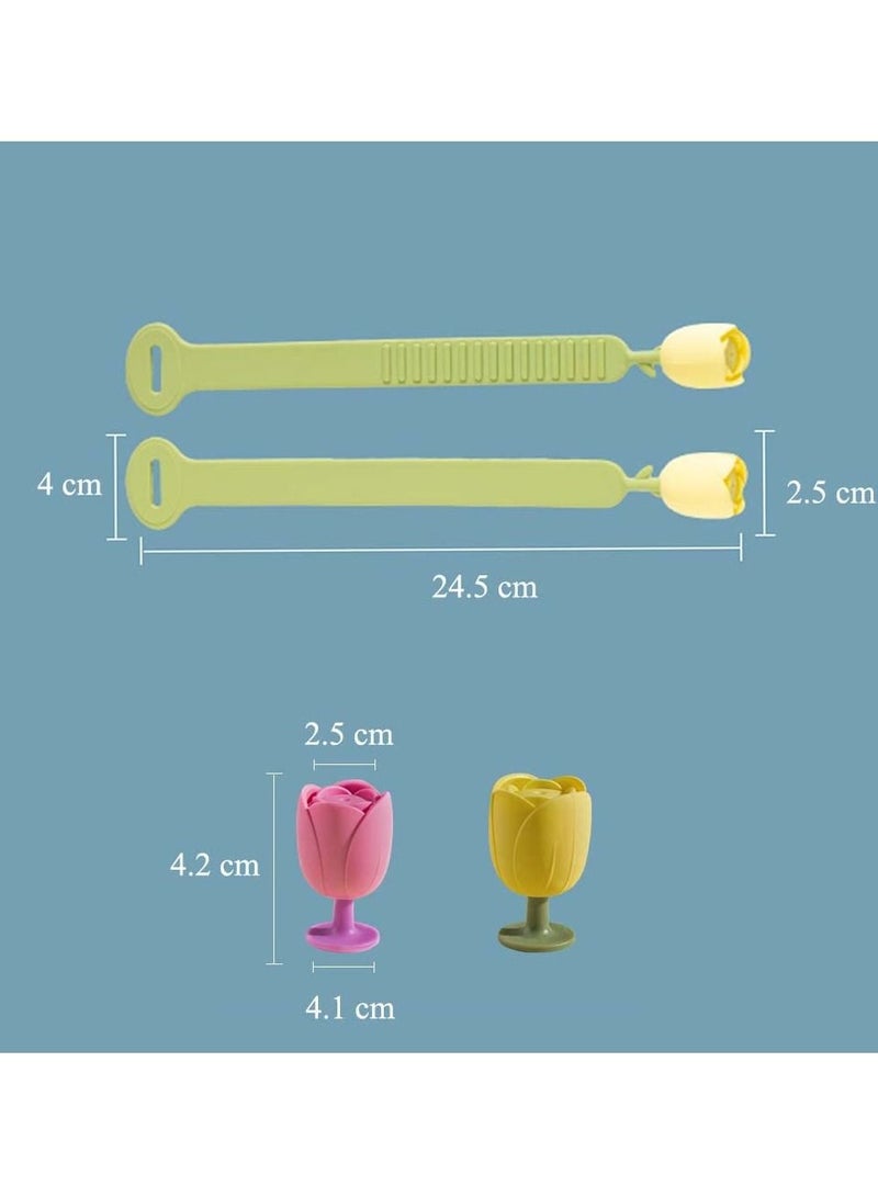 Soft Silicone Toilet Seat Lifter, Lavatory Cover Bathroom Handle, 2 Sets for Toilets, Yellow - Image 3