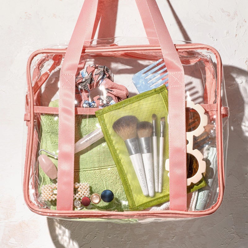 EcoTools On-The-Go Makeup Brush Kit, Travel-Friendly Brush Set, Mini-Size Makeup Tools for Powders, Blush, Bronzer, & Eyeshadows, Eco-Friendly, Synthetic Bristles, Cruelty-Free & Vegan, 5 Piece Set - Image 5