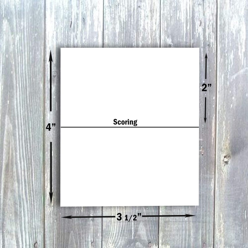 Hamilco Blank Tent Name Place Table Cards 3 1/2" x 2" Folded Card Stock - White Cardstock Paper 80lb Cover - 100 Pack - Image 2