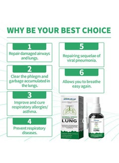 SOUTH MOON Herbal Spray Cleansing Lung,Natural Throat Oral Spray, Repair damaged airways and lungs with Lung Cleansing Mist，Relieves Throat and Nasal Discomforts Throat 20ml  - Image 2