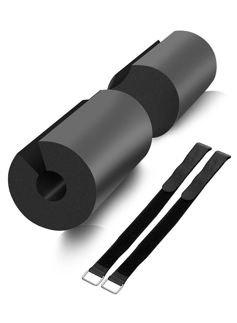 XiuWoo Squat Pad Barbell Pad for Squats, Pad for Lunges and Hip Thrusts - Foam Sponge Pad Provides Relief to Neck and Shoulders While Training Fit Standard and Olympic Bars Black - Image 1