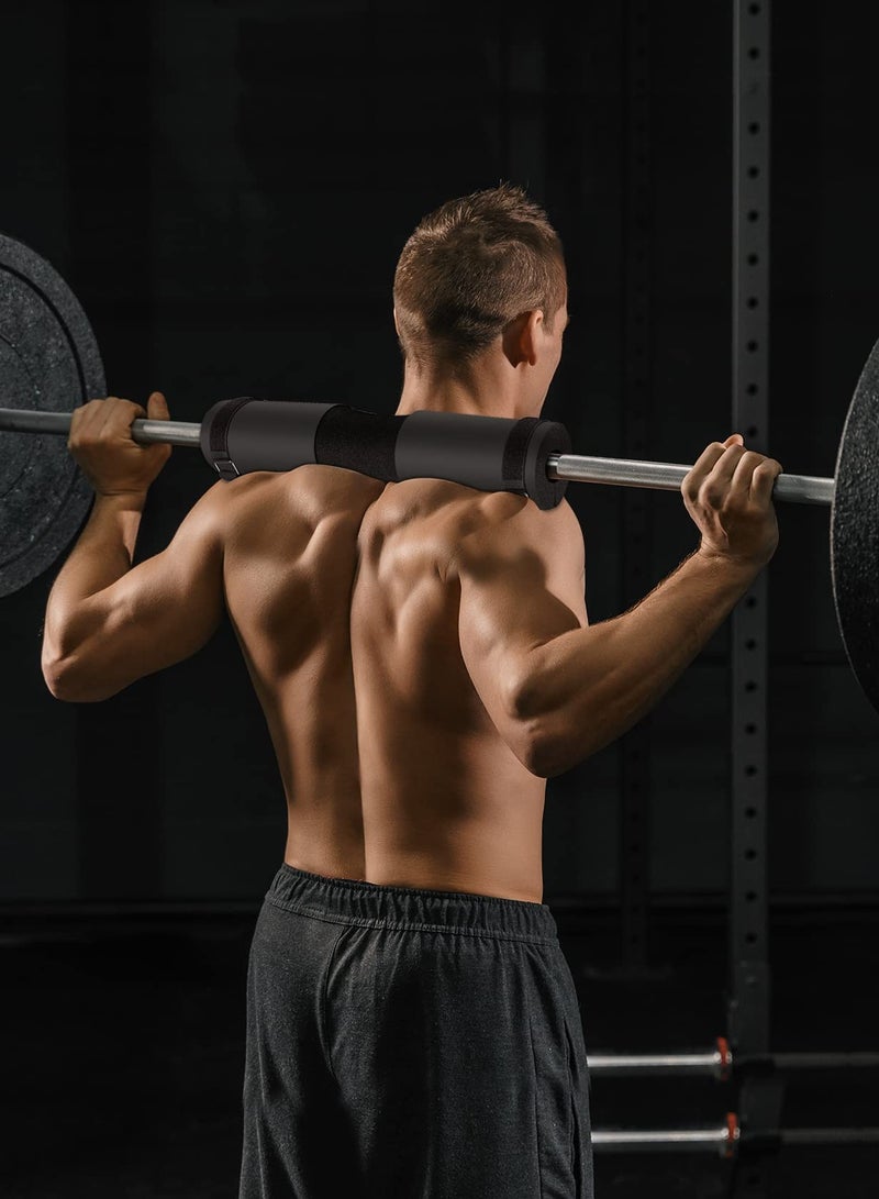 XiuWoo Squat Pad Barbell Pad for Squats, Pad for Lunges and Hip Thrusts - Foam Sponge Pad Provides Relief to Neck and Shoulders While Training Fit Standard and Olympic Bars Black - Image 5
