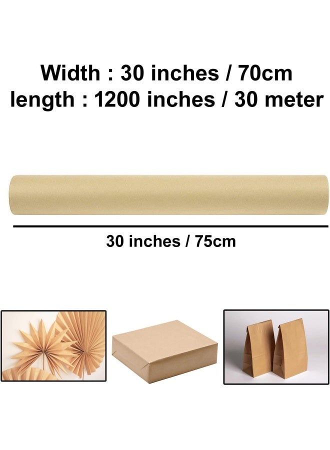 Premify Jumbo Brown Kraft Paper Roll (75Cm X 30M) 80Gsm, Arts & Crafts Gift Packing Paper, Gift Wrapping Paper, Student Drawing Painting Wall Art Rolls, Butcher Paper - Image 2