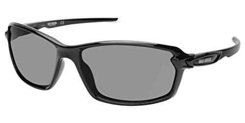 HARLEY DAVIDSON هارلي-ديفيدسون نظارات شمسية للرجال بتصميم مستطيل حديث، أسود، 63-16-135 - Image 1
