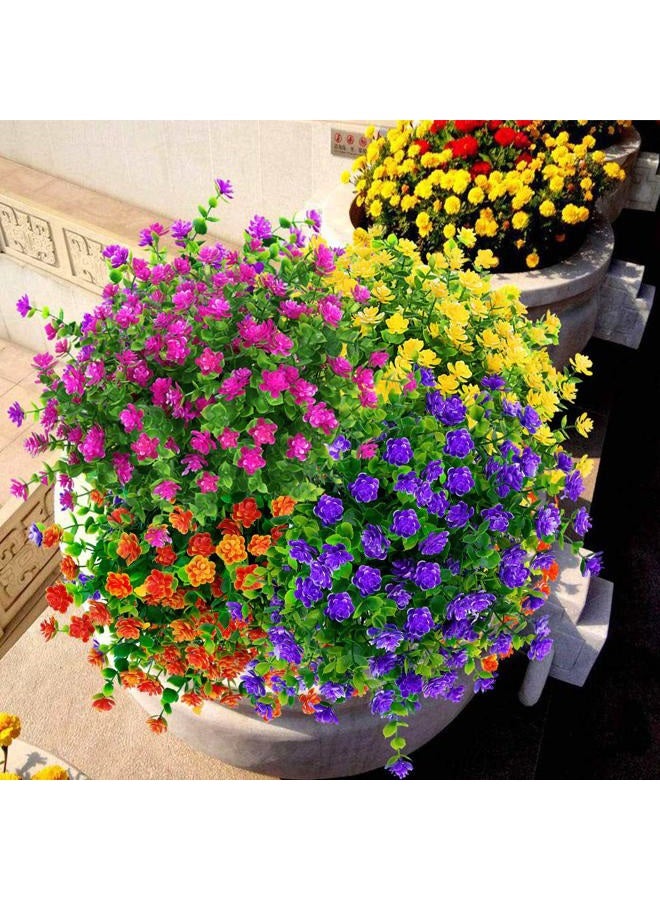 ArtBloom 6 Bundles Outdoor Artificial Flowers UV Resistant Fake Boxwood Plants, Faux Plastic Greenery for Indoor Outside Hanging Plants Garden Porch Window Box Home Wedding Farmhouse Decor (Off White) - Image 4