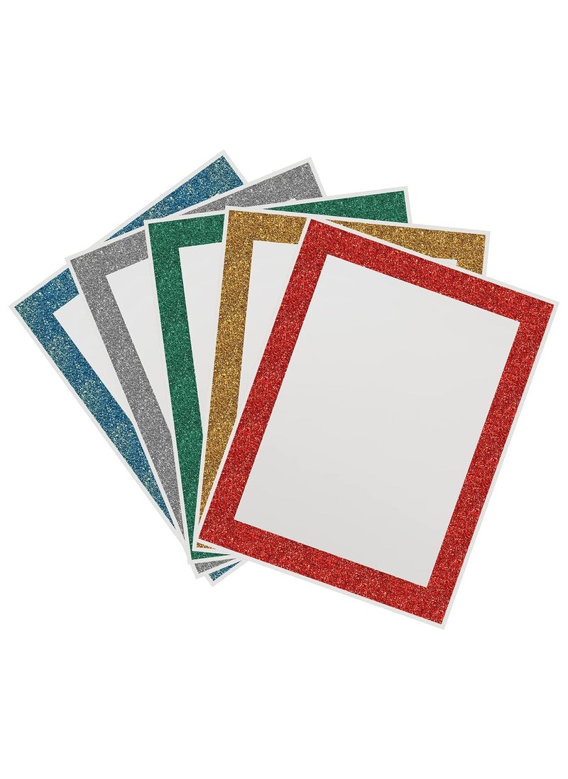 Royal Brites Glitter Poster Boards Assorted  Bulletin Poster Board with Glitter Frame 12 pcs Pack of 5  - Image 1