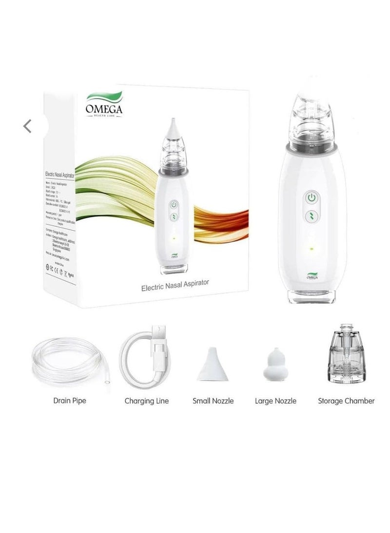 أوميغا شفاطة أنف كهربائية – جهاز تنظيف الأنف بلطف وفعالية للأطفال والرضّع - Image 1