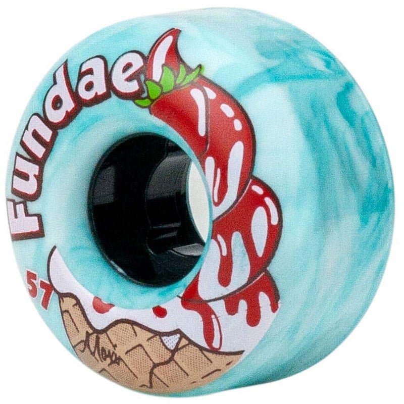 Moxi Moxi Skates - Fundae - Outdoor Roller Skate Wheels - 4 Pack of 57mm x 34mm Wheels | Crme de Menthe (Jade)  - Image 2