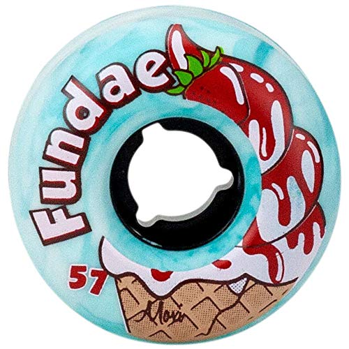 Moxi Moxi Skates - Fundae - Outdoor Roller Skate Wheels - 4 Pack of 57mm x 34mm Wheels | Crme de Menthe (Jade)  - Image 1