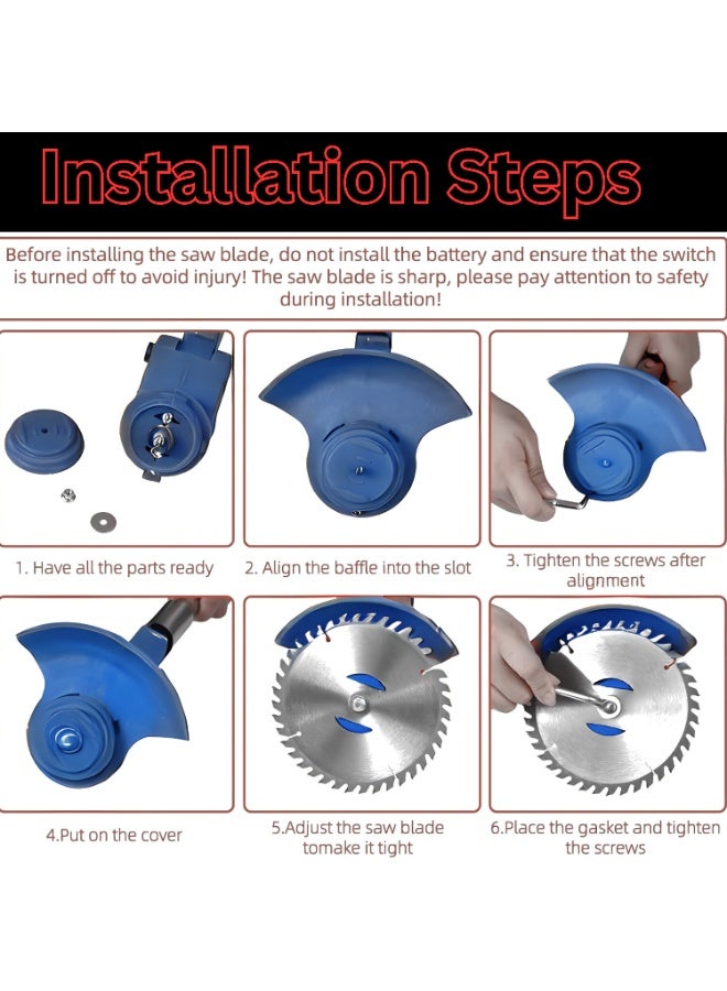 BONAI Battery Powered String Trimmer with Batteries & Charger - All-in-One Electric Grass Cutter, Lawn Mower Edger Tool, and Grass Wacker - Image 5