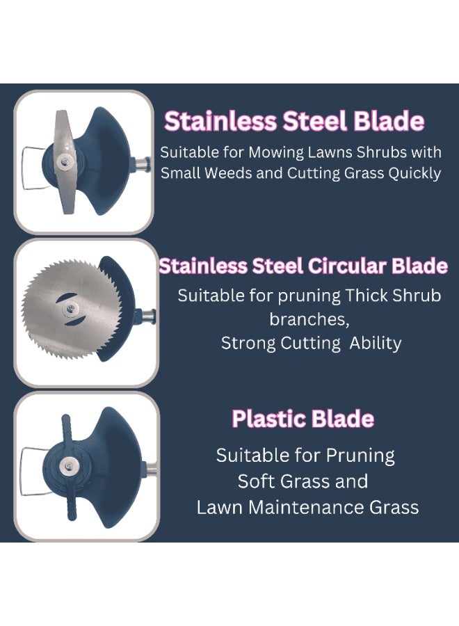 BONAI Battery Powered String Trimmer with Batteries & Charger - All-in-One Electric Grass Cutter, Lawn Mower Edger Tool, and Grass Wacker - Image 4