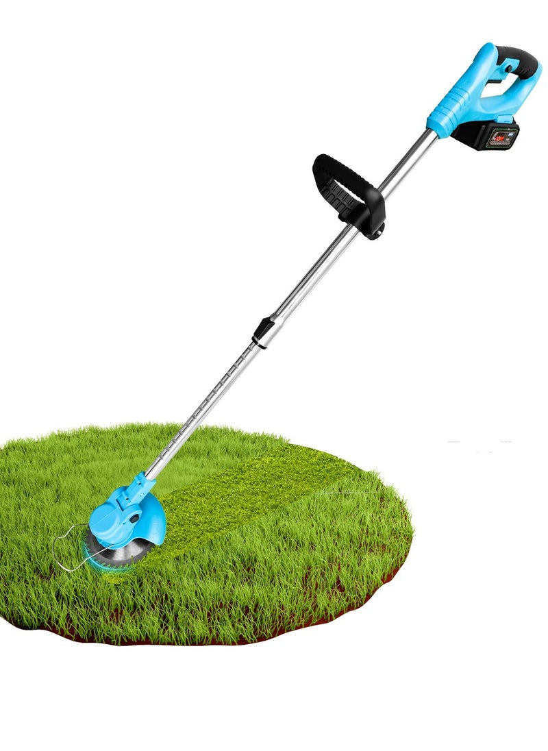 BOSS LIFE STYLE - Battery Powered String Trimmer with Batteries & Charger - All-in-One Electric Grass Cutter, Lawn Mower Edger Tool, and Grass Wacker - Image 1