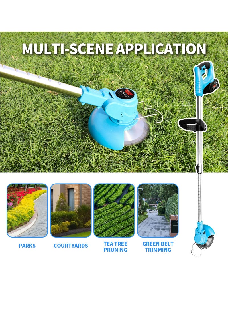 BOSS LIFE STYLE - Battery Powered String Trimmer with Batteries & Charger - All-in-One Electric Grass Cutter, Lawn Mower Edger Tool, and Grass Wacker - Image 1