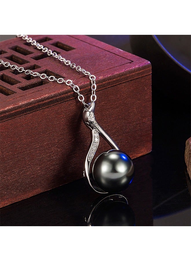 Beyond Freshwater Pearls Necklace, Anti Rust and Anti Fading Alloy Necklace, Fashion Jewelry Gift (Black) - Image 5