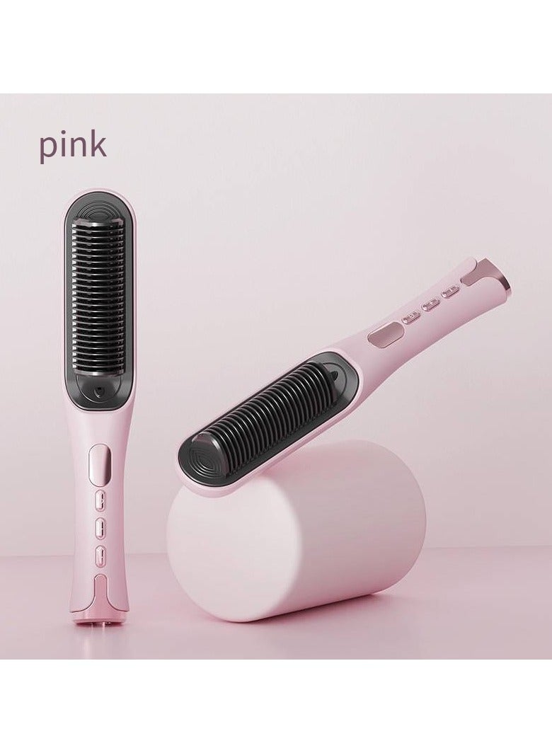 general Mini Ionic Straightening Comb – Travel-Friendly Straightener & Curler for Men/Women, Dual-Use Hair Styling Tool - Image 1