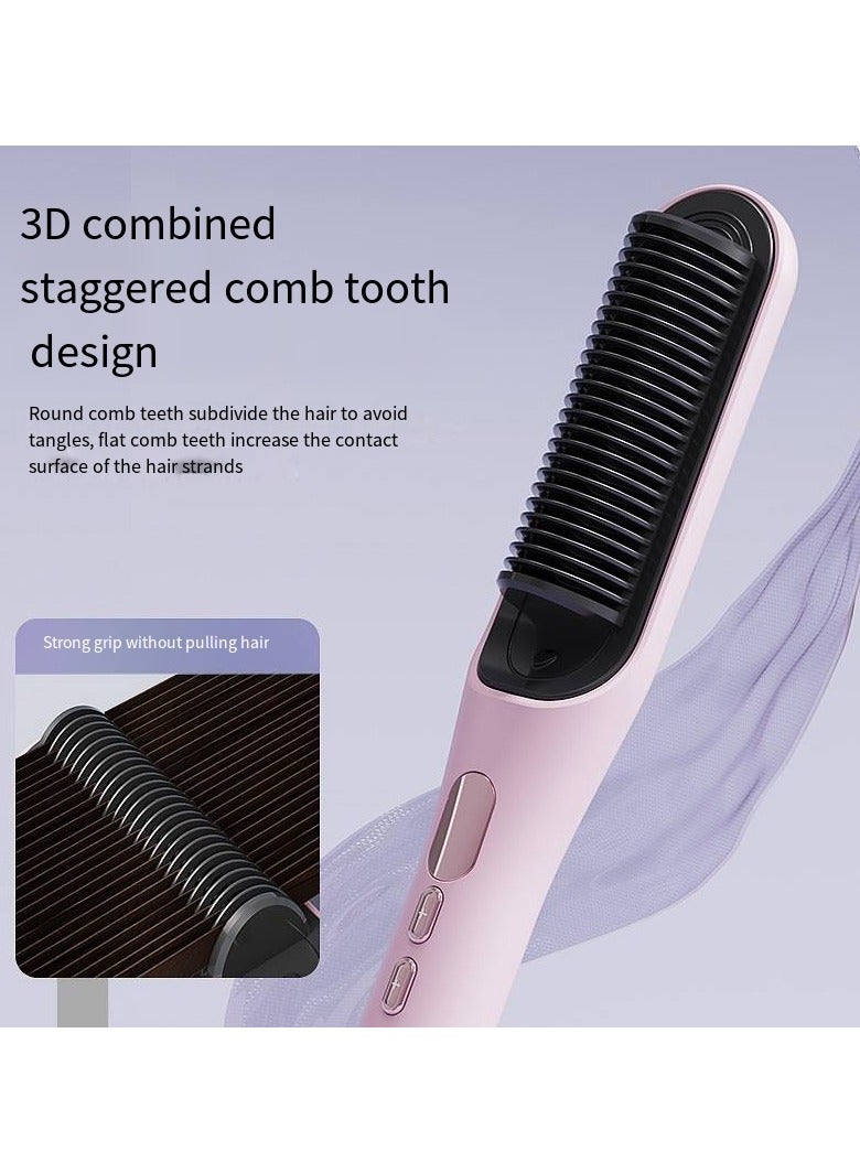 general Mini Ionic Straightening Comb – Travel-Friendly Straightener & Curler for Men/Women, Dual-Use Hair Styling Tool - Image 3