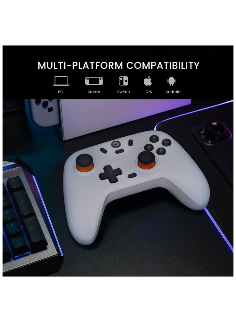 GameSir Nova Lite 2.4g Wireless Controller for Windows PC, iPhone, Android, Switch & Steam Deck, Bluetooth Controller Gamepad with Hall Effect Trigger,Turbo,Rumble Vibration(Nova Lite White)  - Image 2
