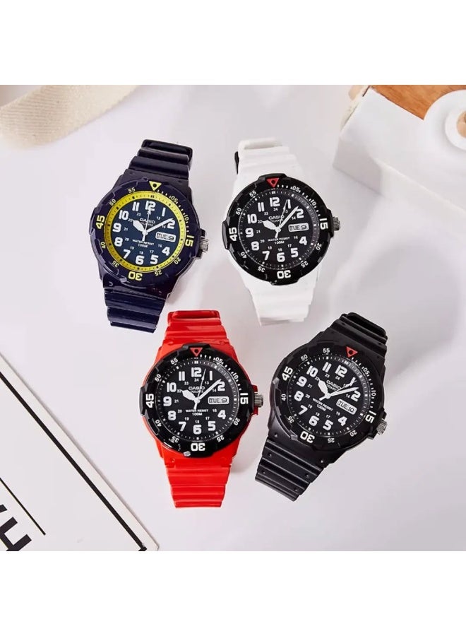 Casio MRW-200HC-4BVDF Men’s Sports Watch – Black Dial | Red Resin Strap & Red Bezel | 100M Water Resistance - Image 5