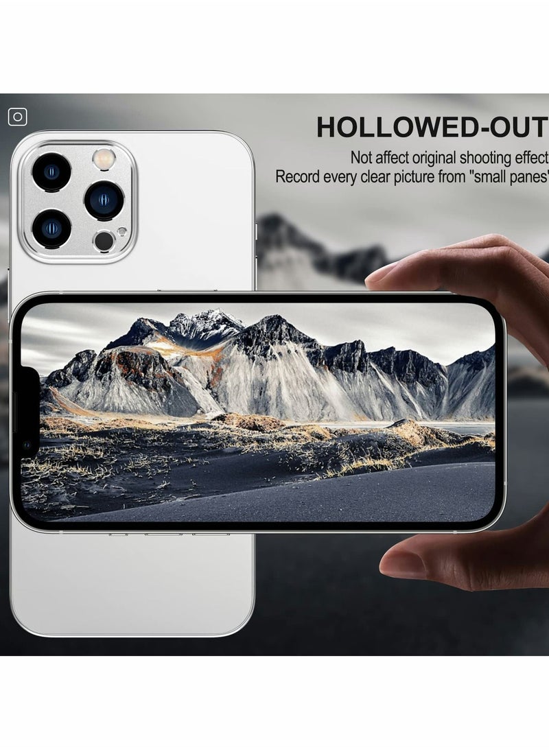 Y&D Camera Lens Protector for iPhone 13 Pro, 2 Pack Ultra-Thin/Anti-Fingerprint/Anti-Scratch Aluminum Alloy Film 6.1 inch (Silver)  - Image 5