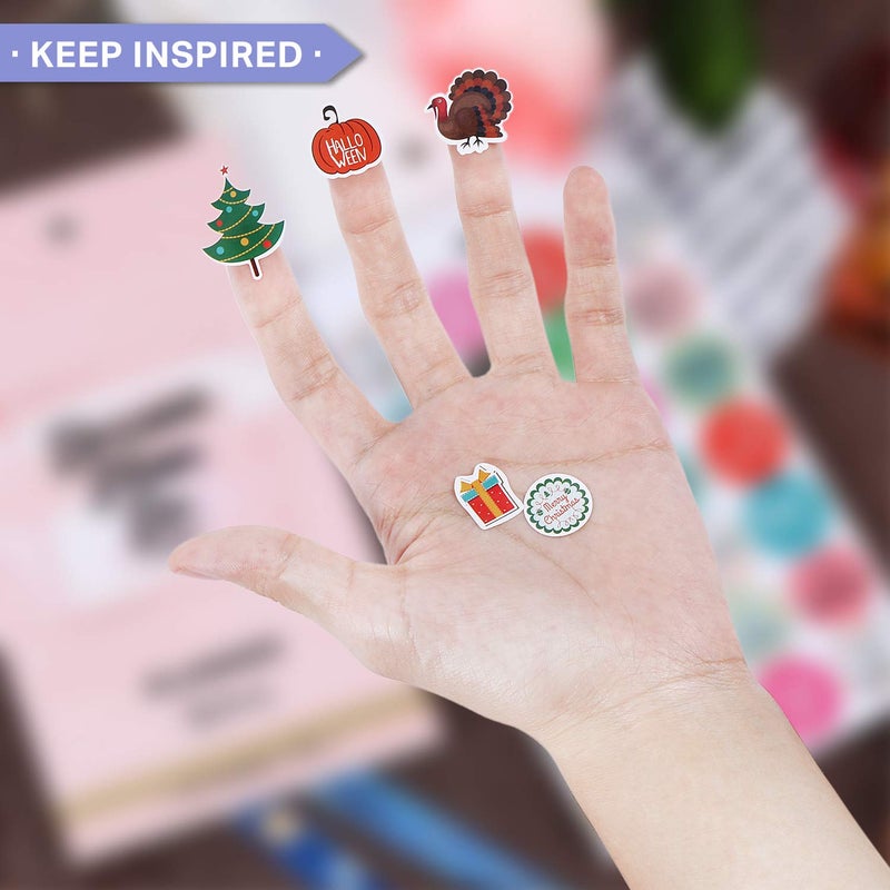 MaaIbok Planner Stickers Pack - 28 Sheets / 1378 Stickers, Stylish Variety Assortment Bundle Planner Accessories for Planning or Decorating Planners, Journals & Calendars, Re-stic as Special Design - Image 5