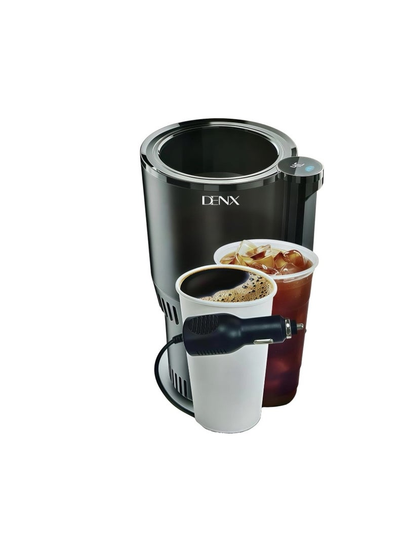 DENX Auto Cooling and Heating Cup Holder for Car 12V Portable Electric Drink Warmer and Cooler Smart Thermoelectric Mug Holder for Hot and Cold Beverages... - Image 1