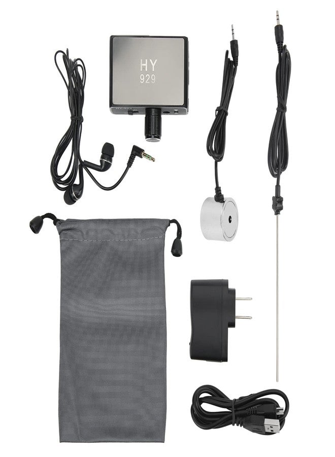 ايجويوس جهاز كشف تسربات المياه من إيجويس، جهاز كشف تسربات المياه تحت الأرض مزود بمسبار مزدوج ومكثف صوت قابل للتعديل لسماعات الرأس للكشف عن خطوط الأنابيب في مواقع البناء (قابس أمريكي) - Image 1