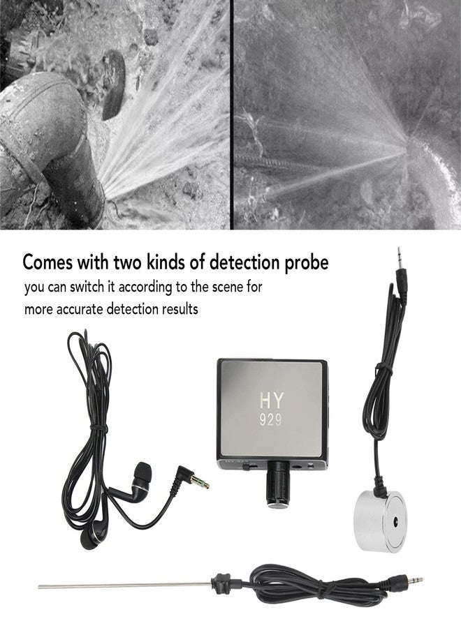 ايجويوس جهاز كشف تسربات المياه من إيجويس، جهاز كشف تسربات المياه تحت الأرض مزود بمسبار مزدوج ومكثف صوت قابل للتعديل لسماعات الرأس للكشف عن خطوط الأنابيب في مواقع البناء (قابس أمريكي) - Image 3