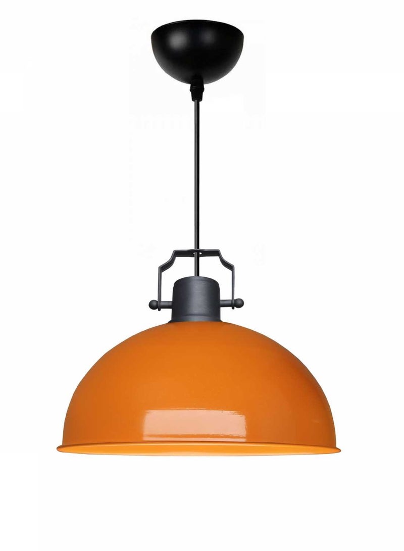 Swiss Retro Metal Pendant Light - Orange - Image 2