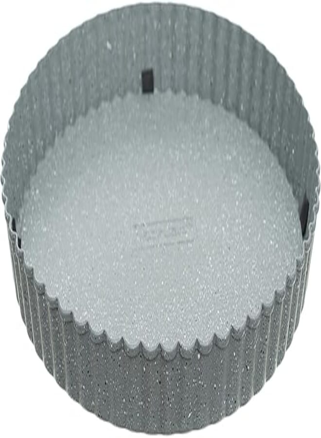 Marble granite tart mold, 24 cm - grey