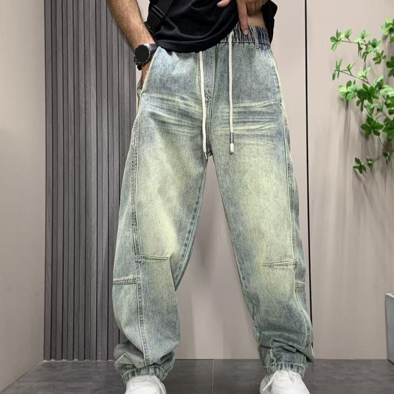 Unisex Classic Denim Jeans Loose Fit Daily Outdoor Wear - Image 1