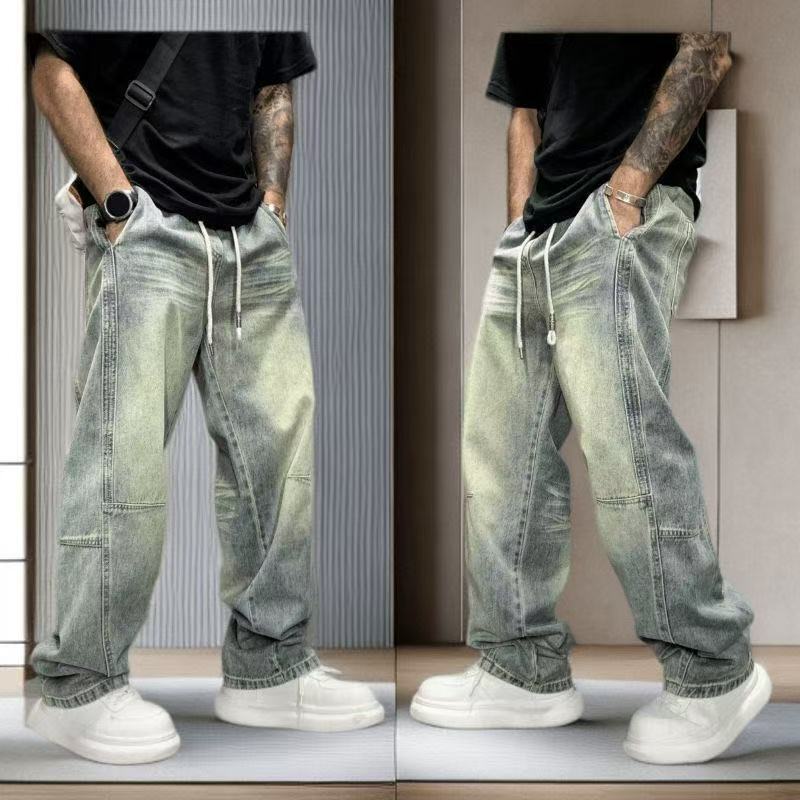 Unisex Classic Denim Jeans Loose Fit Daily Outdoor Wear - Image 2