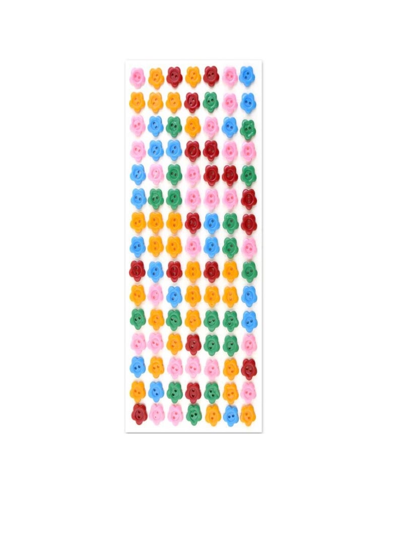 Craft Adhesive Buttons Flower Multi Mix 11 mm - Image 3