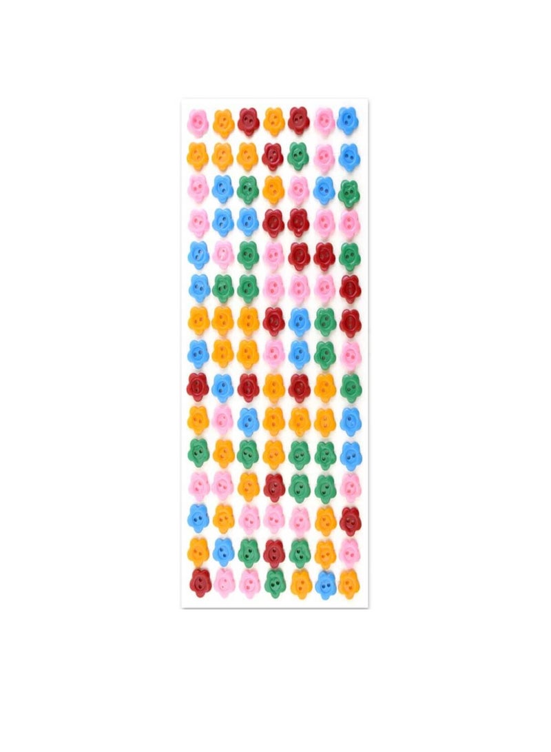 Craft Adhesive Buttons Flower Multi Mix 11 mm - Image 2