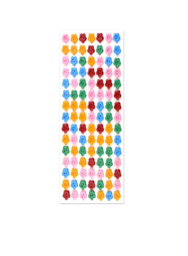 Craft Adhesive Buttons Flower Multi Mix 11 mm - Image 1