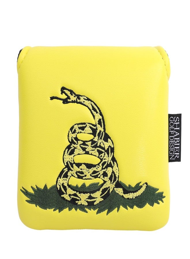 SHABIER Yellow Golf Large Mallet Headcover with Snake Design for Golf Putter Club - Image 1
